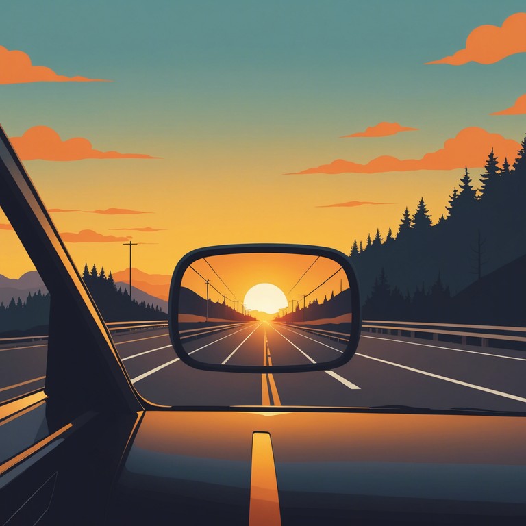 A nostalgic yet dynamic composition that orchestrates the euphoric highs of 70s psychedelic music with a modern touch. Envision an open highway with the sun setting beautifully on the horizon, reflecting the freedom and adventure of the era, all expressed through a groovy bassline and uplifting beats.