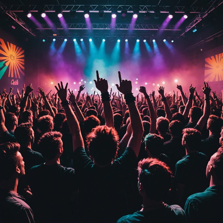 Imagine the powerful energy of a crowd cheering as their favorite underground punk band hits the first chords of a powerful, anthemic track. The song escalates from energetic riffs to a bombastic crescendo, embodying the spirit of victory and rebellion. It’s the sound of winning a long fought battle, with each note screaming triumph.