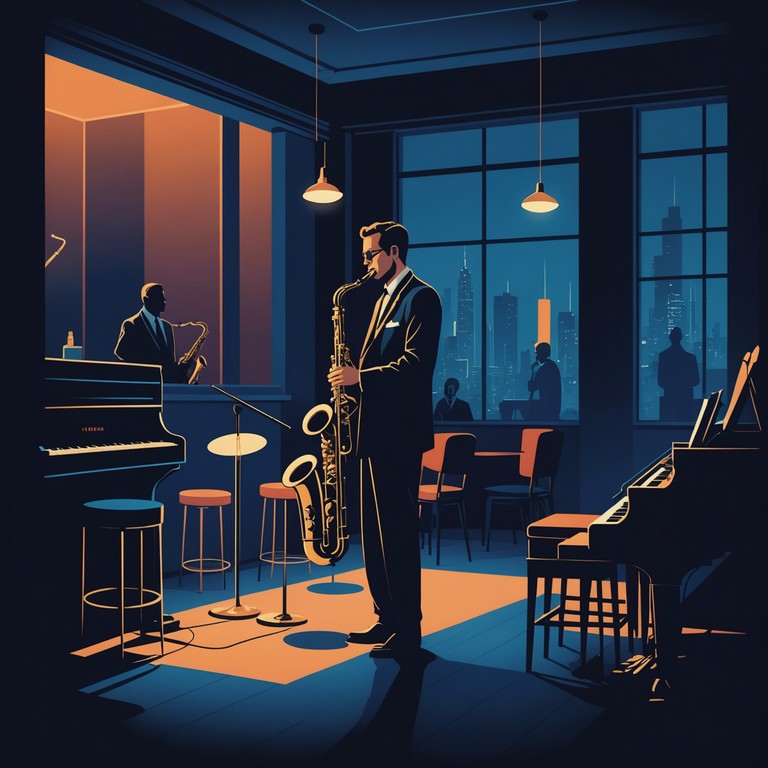 This track is a deep dive into the emotion driven world of midnight jazz clubs, where the bluesy tone of the saxophone takes center stage, enveloping the room in a rich, soulful atmosphere. The mood is contemplative and deeply emotional, with intricate melodic lines that suggest a story of love, loss, and longing. The song builds progressively, exploring the fascinating interplay between jazz improvisation and soulful rhythms.