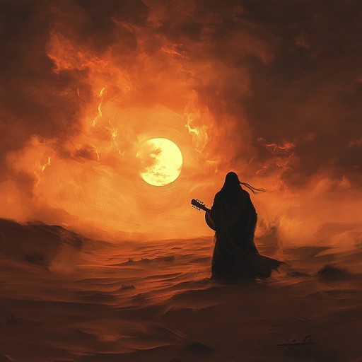 An intense instrumental capturing the energy of middle eastern desert storms, featuring haunting oud melodies and driving rhythms that evoke ancient rituals and timeless sands