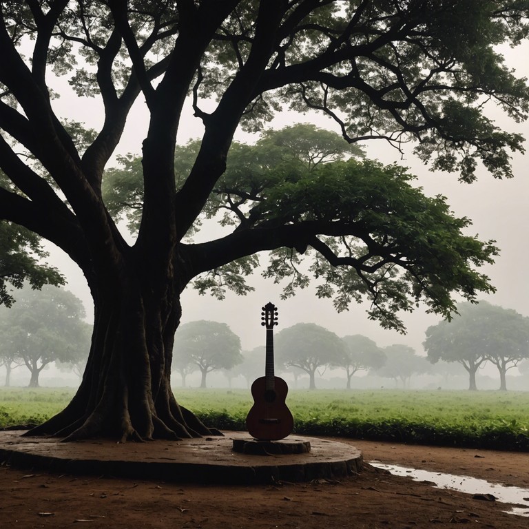 This track captures the essence of a monsoon's relentless power and its poignant beauty through a traditional hindustani instrumental arrangement. The music weaves through the phases of a monsoon, from the gentle onset to the powerful climax and serene retreat, symbolizing cycles of renewal and reflection in life.