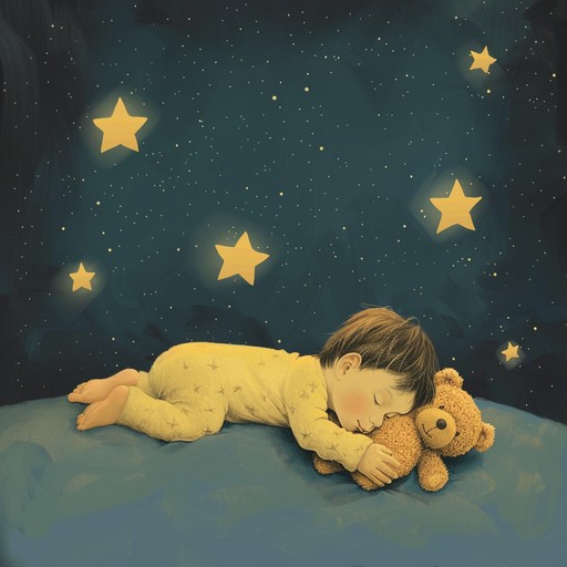 Imagine a serene night, stars twinkling outside, and a young child snuggling with their teddy bear. This lullaby intertwines delicate melodies and playful tones, creating a calming atmosphere for sleep. Soft and gentle rhythms offer a comforting embrace, promoting peaceful dreams.