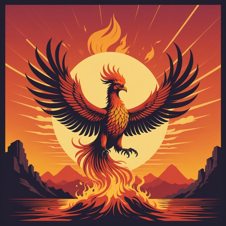 This powerful composition channels the mythical rebirth of the phoenix, harnessing bold and dramatic soundscapes that inspire and invigorate the listener, perfect for a powerful, heart pumping workout or an emotionally charged project.