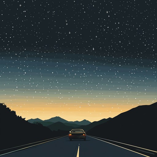 Imagine a musical journey tailormade for the long stretches of a nighttime road. From the low rumble of the bassline to the twinkling high notes like distant stars, this composition captures the thrill and contemplation of a road trip under a starry sky.