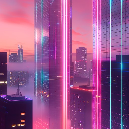 Dive into the heart of a futuristic city illuminated by neon lights, where synthesizers and electronic beats drive an energetic, pulse pounding soundscape, capturing the vibrant essence of a metropolis that never sleeps