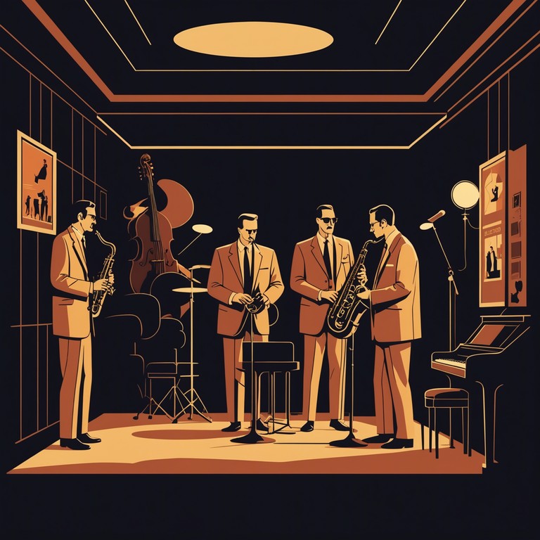 This composition captures the essence of a dimly lit torch lounge, where the air is filled with the scent of old wood and the echoes of past conversations. The music meanders through feelings of nostalgia and subtle excitement, with each note evoking a story untold. The saxophone dominates, delivering deep, emotional blows that resonate with the listener's soul.