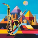 an instrumental funk jazz track with egyptian musical influences