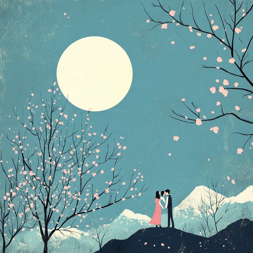 An enchanting and intimate acoustic guitar piece inspired by romantic anime narratives, capturing the serene and tender atmosphere of moonlit cherry blossoms. This melody is designed to evoke heartfelt emotions and dreamy, intimate moments