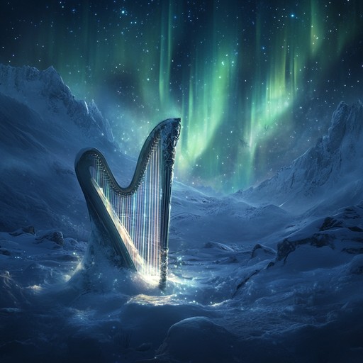 This composition features a gentle harp leading ethereal melodies that blend mystical atmospheres with festive holiday themes. The soothing soundscape evokes feelings of peace and wonder, transporting listeners to a serene winter night filled with magic.