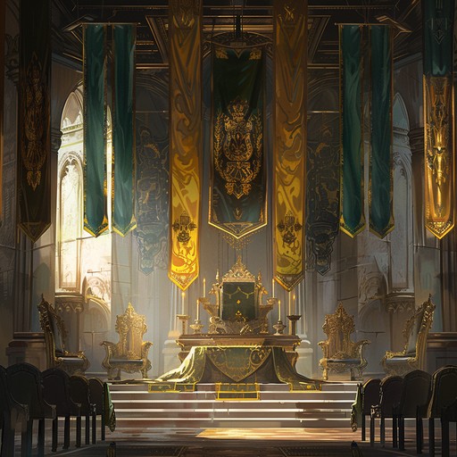 An epic and grandiose orchestral piece that conjures images of royal ceremonies, palatial grandeur, and historical events. With a rich blend of violins, brass, and percussion, it creates a sense of majesty and importance.