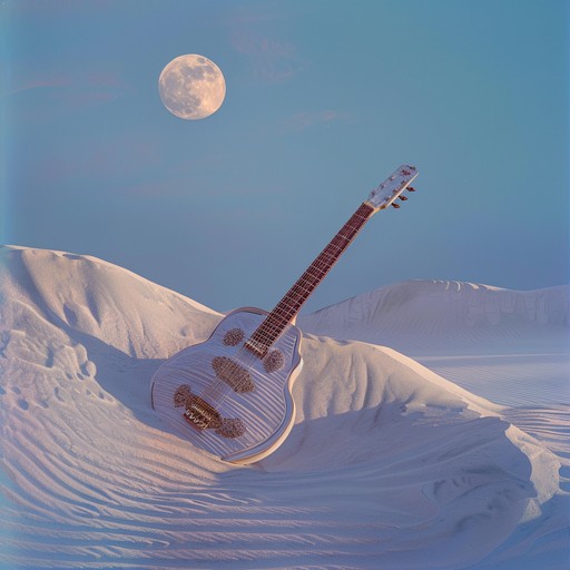 A seamless fusion of sitar and electric guitar crafting evocative and enigmatic melodies that create a sonic tapestry reminiscent of a mystical, desert inspired journey, filled with dynamic emotional depth