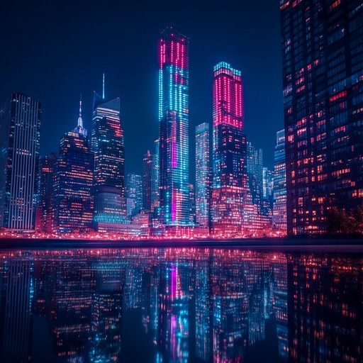 Embark on a sonic exploration blending intricate electronic melodies with sophisticated synth layers, capturing the essence of a vibrant metropolis at night.