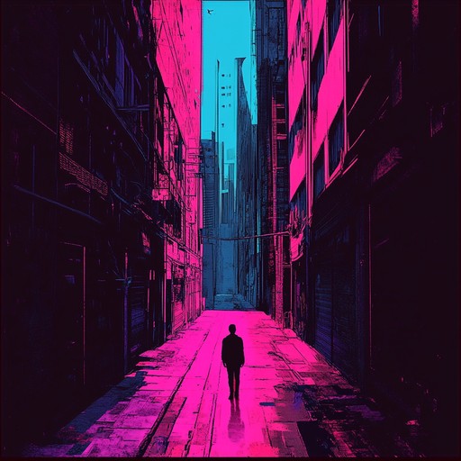 A captivating instrumental blending dark synth rhythms and haunting melodies to evoke a futuristic urban landscape shrouded in mystery and neon glow.