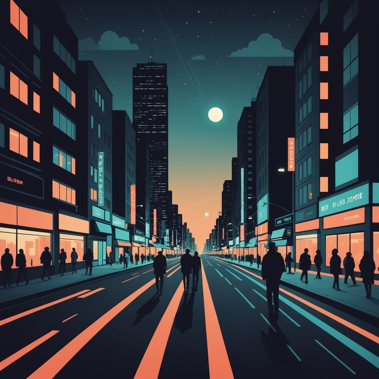 This track blends the smooth, rhythmic essence of bossa nova with contemporary urban elements, creating a soothing yet vibrant soundscape ideal for evenings in a city café or a quiet night walk through bustling streets. The electric piano carries mellifluous melodies over subtle, groovy bass lines, encapsulating the heart of a city alive with both tradition and modernity.