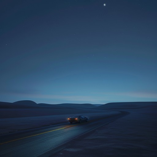 This instrumental piece evokes the feeling of driving alone through a desolate highway at night. The electric guitar leads with melancholic, reflective melodies and slow, haunting riffs underpinned by a subtle bass and light percussion. Each note resonates with the vast emptiness and intense loneliness of the open road, creating a soundscape that’s both introspective and yearning.