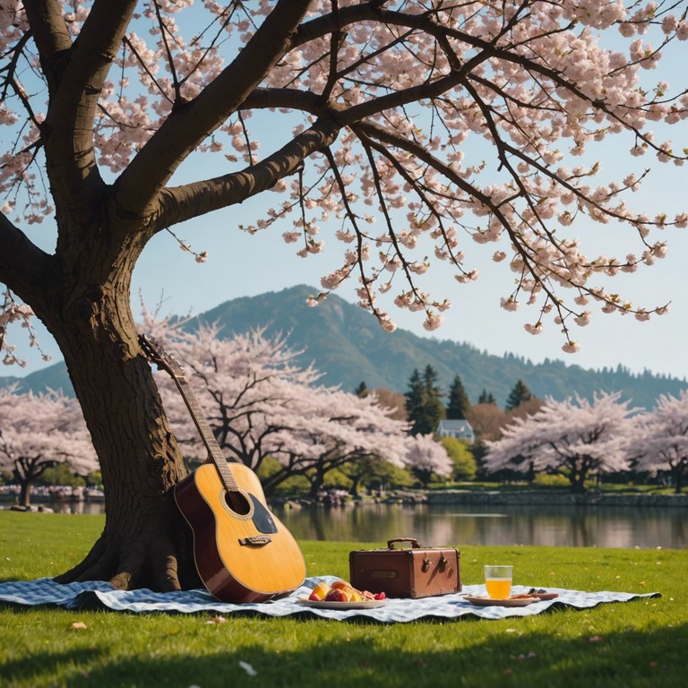 Tracing the journey of a couple's summer together, this piece combines melodic highs with soothing strums to illustrate the beauty of companionship and the vibrancy of being in love under the wide, blue sky.