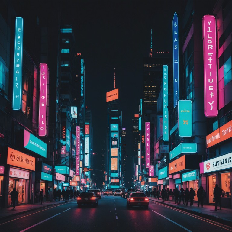 This track combines a rich tapestry of pulsating techno rhythms and lush, dreamy electropop elements, creating a soundscape that is both energizing and ethereal. The song starts with a strong, engaging beat and gradually layers in mesmerizing synth patterns and airy textures, leading the listener through a sonic journey of futuristic cities and neon lit nights.