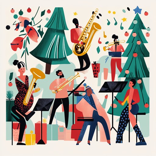 A festive instrumental track that fuses swing jazz with holiday melodies, featuring energetic saxophone and rhythms that get everyone dancing.