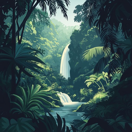 Embark on an enchanting journey through a mystical tropical forest, where gentle marimbas and flutes create an ethereal soundscape. Exotic plants and hidden waterfalls combine with an air of ancient secrets, providing a serene yet captivating auditory experience.