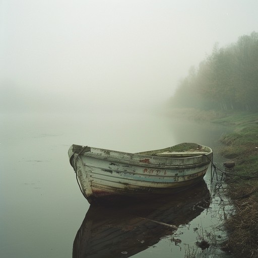 A haunting instrumental cumbia capturing the melancholy of a deserted riverside village, featuring traditional percussion and minor key melodies, evoking the solitude and sorrow of lost love.