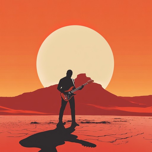 Take a dive into a hypnotic rock instrumental featuring powerful guitar riffs and groovy basslines, evoking the mystique of desert landscapes at twilight. The song’s dynamic transition from soothing echoes to intense rhythms captures an enchanting and powerful atmosphere.