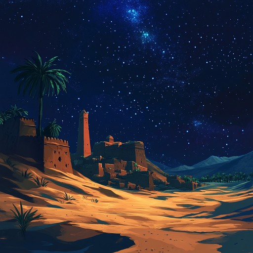 This entrancing piece combines the rhythmic percussion of middle eastern instruments with lush, ambient electronic layers, painting a soundscape of endless dunes and ancient oases. The result is an evocative auditory journey that feels both timeless and contemporary.