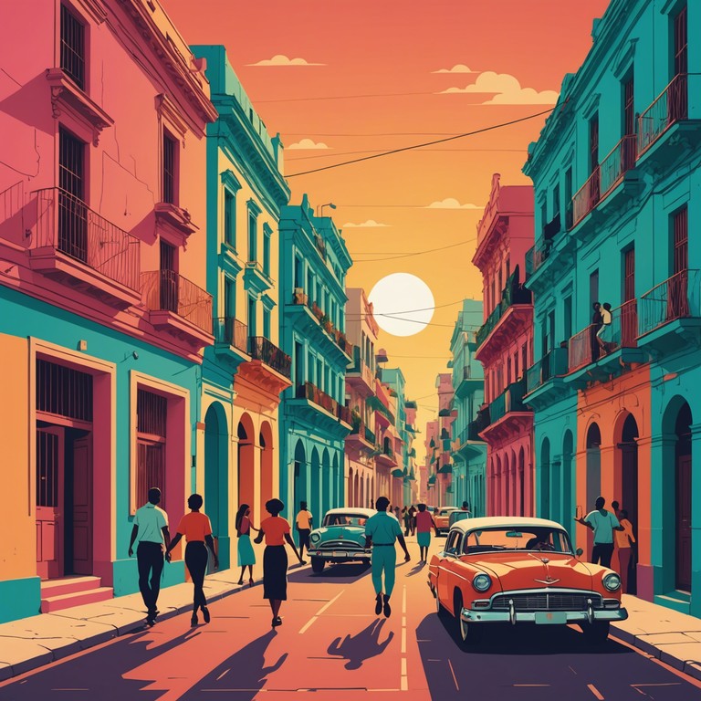 This track blends the traditional sound of the cuban rumba with contemporary instrumental techniques to create a danceable, high energy rhythm perfect for summer evenings under the havana sky. Charged with contagious drum beats and punctuated with improvisational solos, this song captivates the spirit of a vibrant fiesta.