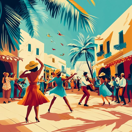 An energetic instrumental salsa piece that combines playful percussion rhythms with vibrant trumpet melodies, inspiring listeners to dance and feel the joyous spirit of the caribbean.