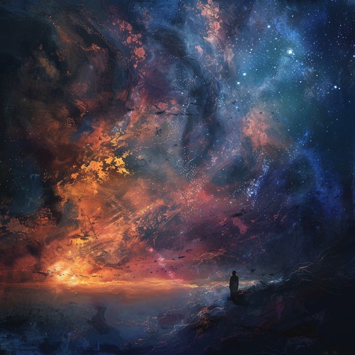 This instrumental captures the vastness and mystery of outer space with a soundscape that blends ethereal pads and distant celestial noises to simulate the awe of exploring the cosmos.