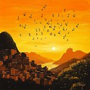 a smooth bossa nova capturing the essence of rio's sunset.