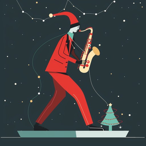 Uplifting jazz chords blended with house rhythms for festive vibes.