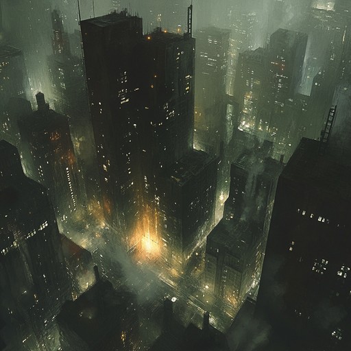 An instrumental piece capturing the anxiety of urban life with relentless techno beats that build an atmosphere of tension and unease, as synths and percussions paint a picture of a dark, sprawling cityscape where danger lurks at every corner