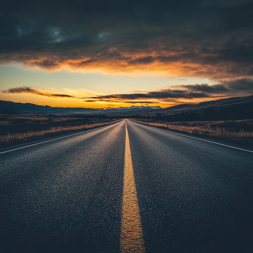 An instrumental track with gentle guitar melodies and soft rock rhythms, creating a peaceful ambiance reminiscent of an evening drive down an empty highway, ideal for relaxation and reflection.