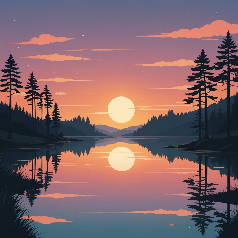 Imagine a tranquil scene as the sun sets, painting the sky in pastel colors. A melody that moves gently, like a quiet river, soothing the listener’s soul and painting auditory landscapes of peace and serenity.