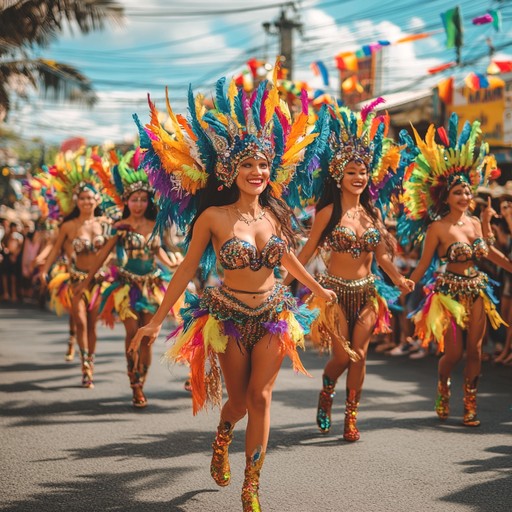 Experience the vibrant energy of afro cuban celebrations as lively percussion and tropical brass bring an infectious, festive atmosphere to life