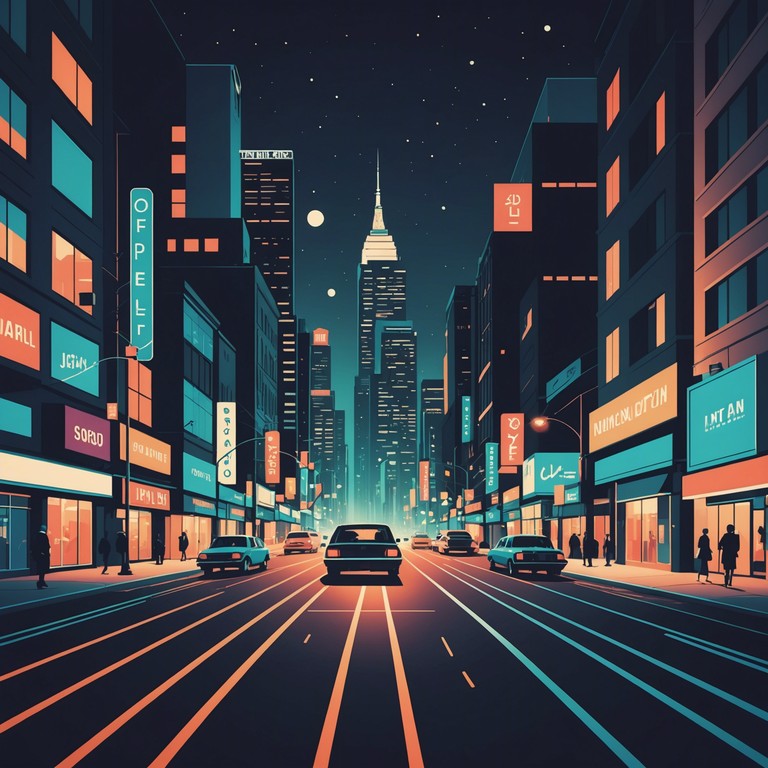 This track encapsulates the vibrancy of city life at night, featuring upbeat rhythms that reflect the energy of bustling streets and twinkling city lights. The essence of the song is captured through a lively electric piano, providing a joyful and somewhat jazzy feel to the urban landscape.