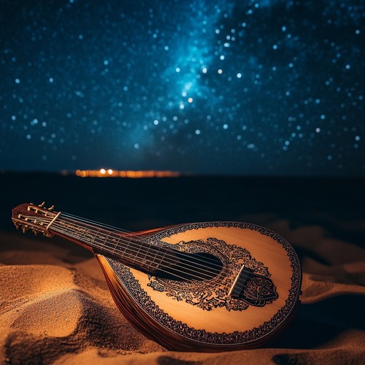 A moving instrumental featuring the oud, capturing the intense emotions of love and desire set against the backdrop of the vast desert, blending traditional middle eastern sounds with a modern touch.