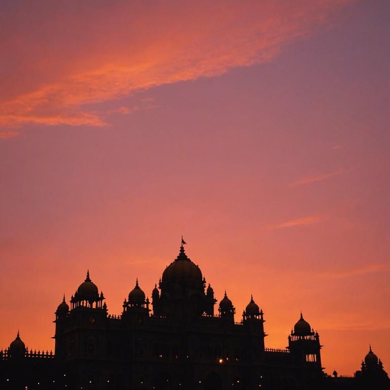 A serene and uplifting musical journey that seamlessly marries traditional indian raga with the distinctive vibrations of rock music. The track aims to capture the peacefulness of a sunrise over the historic city of mysore, utilizing the emotive power of the sitar combined with rhythmic electric guitar riffs to create a reflective and joyful atmosphere.