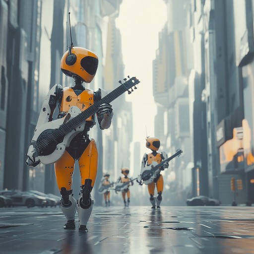 Join the cheerful, upbeat mechanical parade featuring catchy synth brass hooks and playful rhythms. It’s sure to make you smile and lift your spirits