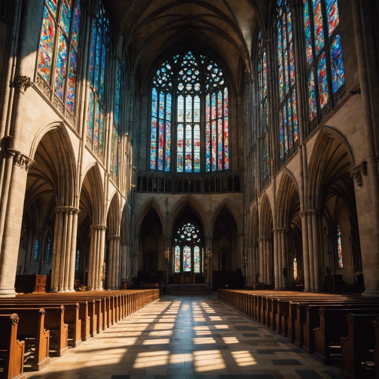 This instrumental track uses the gentle, resonating tones of a large church organ, cascading in a harmonic sequence designed to emulate the profound tranquility and uplifting spirit found within sacred spaces. The music flows smoothly, with layers of melody reflecting the ebb and flow of spiritual enlightenment and inner peace.