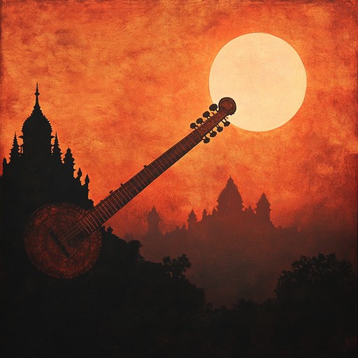 An evocative instrumental composition blending dramatic hindustani melodies with deep emotional expression. The piece unfolds through intricate sitar lines and dynamic rhythms, taking listeners on a profound journey through india's rich musical heritage.