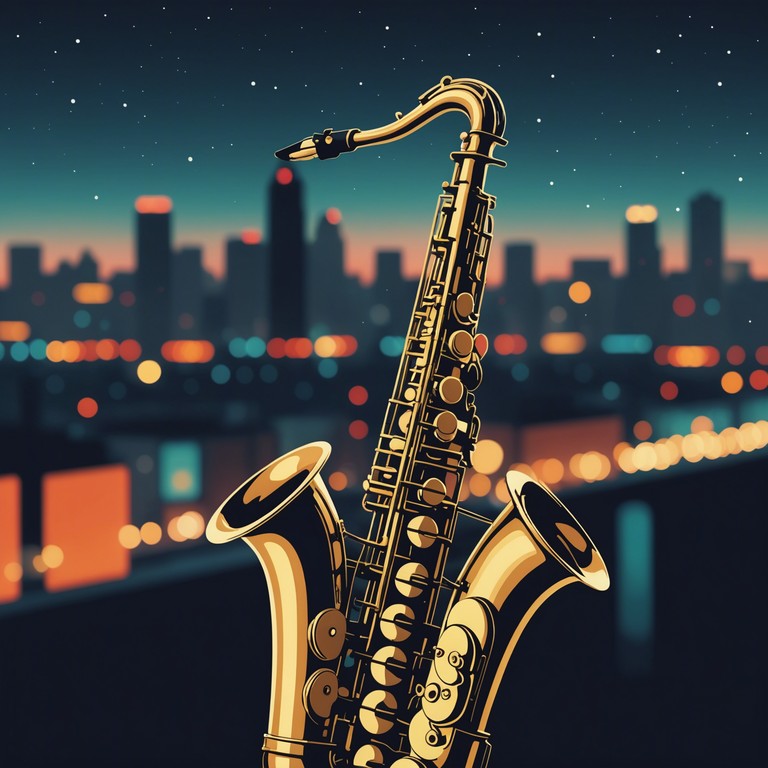 An evocative soundtrack for late night lovers, where soft saxophone tones merge with subtle beats to create an amorous atmosphere under the stars.