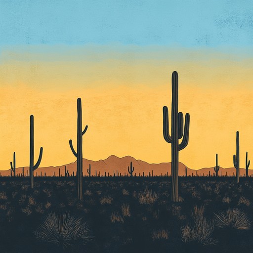 This tranquil piece features a soothing guitar, capturing the essence of a serene desert twilight. Soft western melodies create a peaceful and reflective atmosphere, inviting listeners to feel the vastness and beauty of the desert landscape.