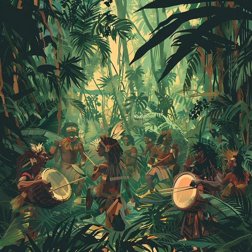 A highly dynamic track featuring aggressive stomp beats fused with primal jungle rhythms. This composition bursts with relentless energy and sharp, driving tempos. Perfect for action sequences or to energize workouts, it combines traditional percussion with modern soundscapes, evoking an ancient, wild ambiance.