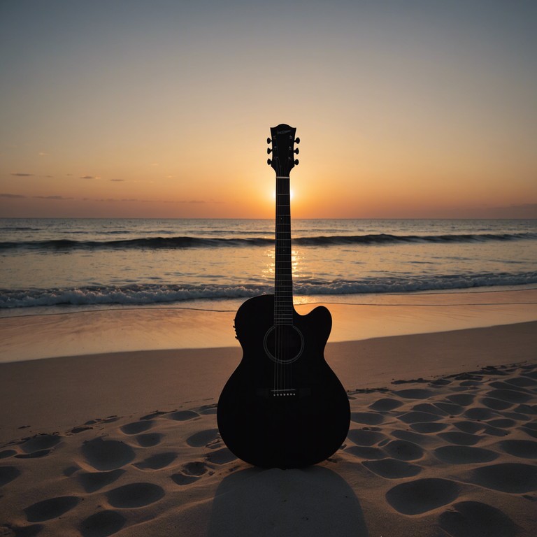 Drawing inspiration from the picturesque beaches of rio de janeiro, sunset samba serenade embodies the essence of a brazilian sunset: warm, inviting, and serenely beautiful. The song features a smooth acoustic guitar that gently strums the rhythm of bossa nova, perfect for a peaceful evening or a quiet moment of reflection.