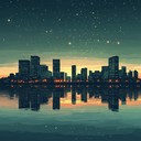 calming jpop instrumental reflecting tranquility of urban nightscape