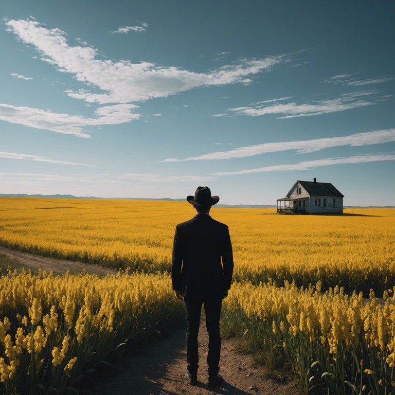 A gently strummed guitar sets a pensive, soothing backdrop, complementing the sounds of the countryside as dusk falls. The melody fuses the rustic charm of brazilian sertanejo with the cozy nuances of bedroom pop, creating a melancholic yet comforting embrace that speaks to the heart's tender moments.