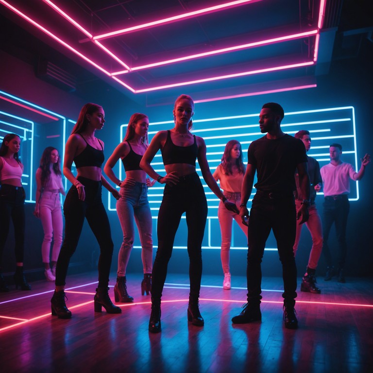 A soundtrack that captures the essence of a buzzing cityscape at night, filled with the glow of neon lights and the hustle of energetic nightlife