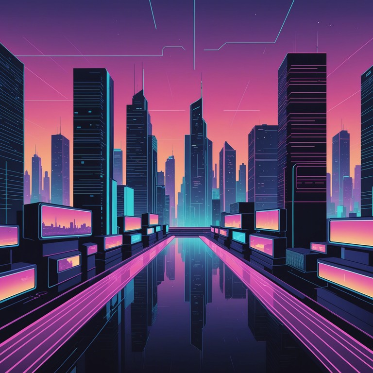 This version takes the listener on a smoother, more ambient journey through the city, highlighting the calm majesty of the neon lights and the silent grace of technological advancement.