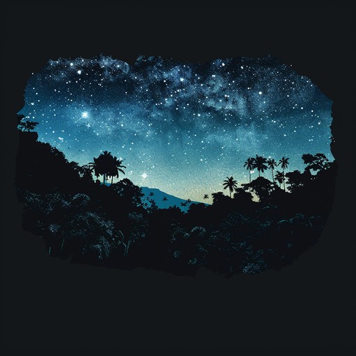 Ethereal atmospheric layers meld with gentle drum patterns and soothing synth lines, creating an immersive midnight jungle ambience that floats effortlessly between nature and ethereal soundscapes